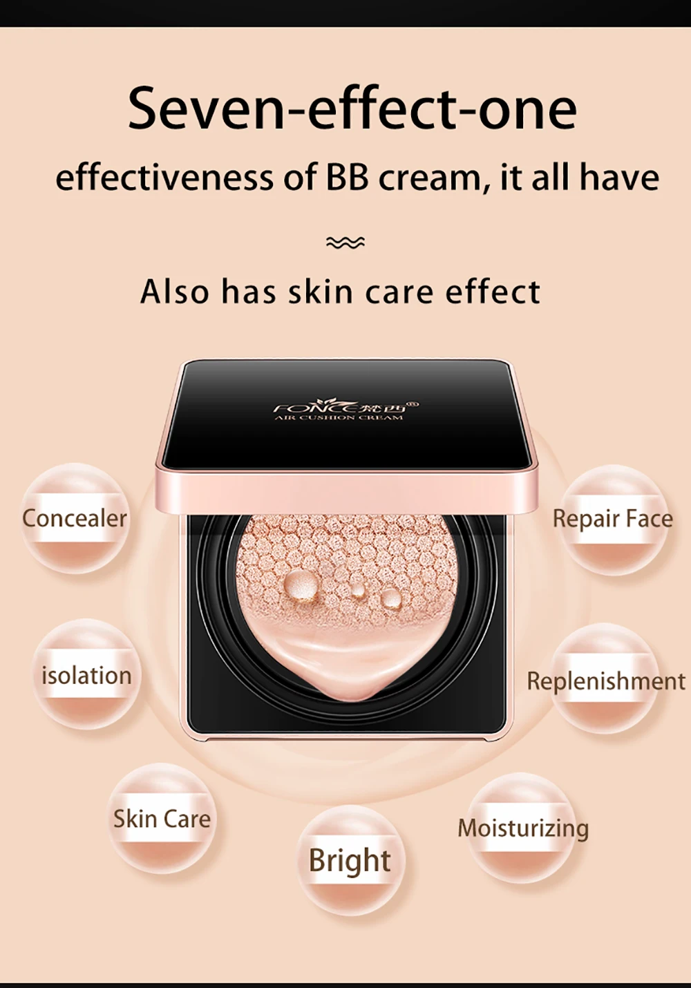 Корейская косметика, воздушная Подушка BB& CC, крем, тональный крем, влажный порошок, отбеливающий консилер, осветляет, Водонепроницаемый Косметический макияж, 15 г
