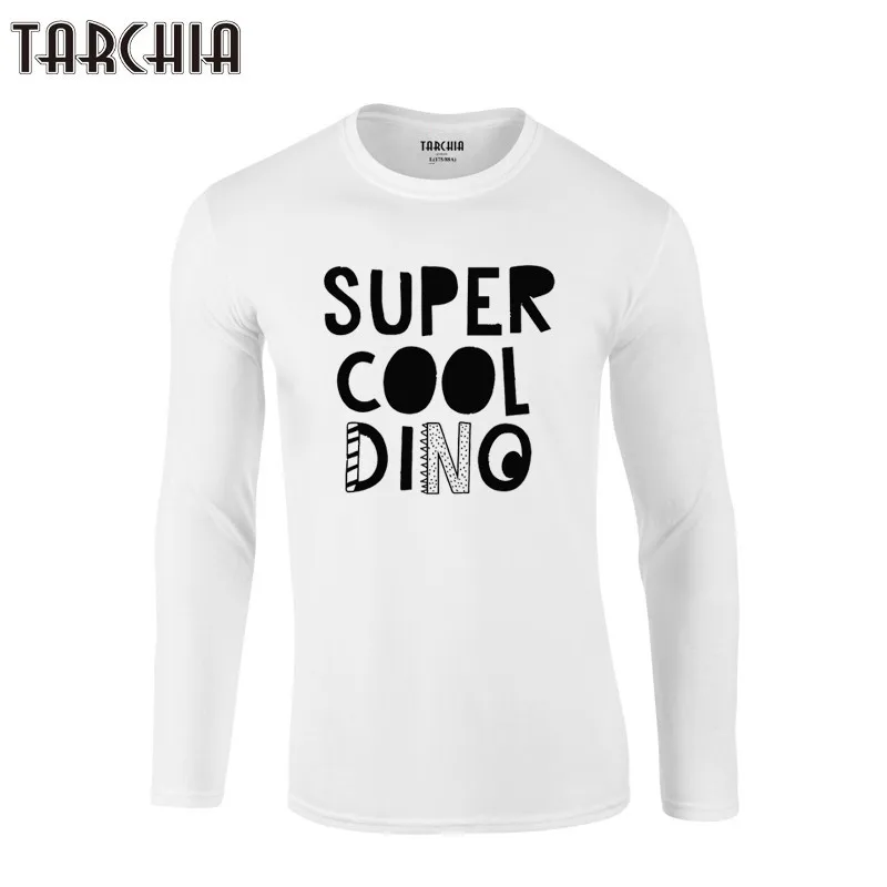 

TARCHIA T Shirts Men Print Long Sleeve O Neck Slogan Tshirt Super Cool Dino Shirts Short Sleeve Trend Clothing T-Shirt Quality