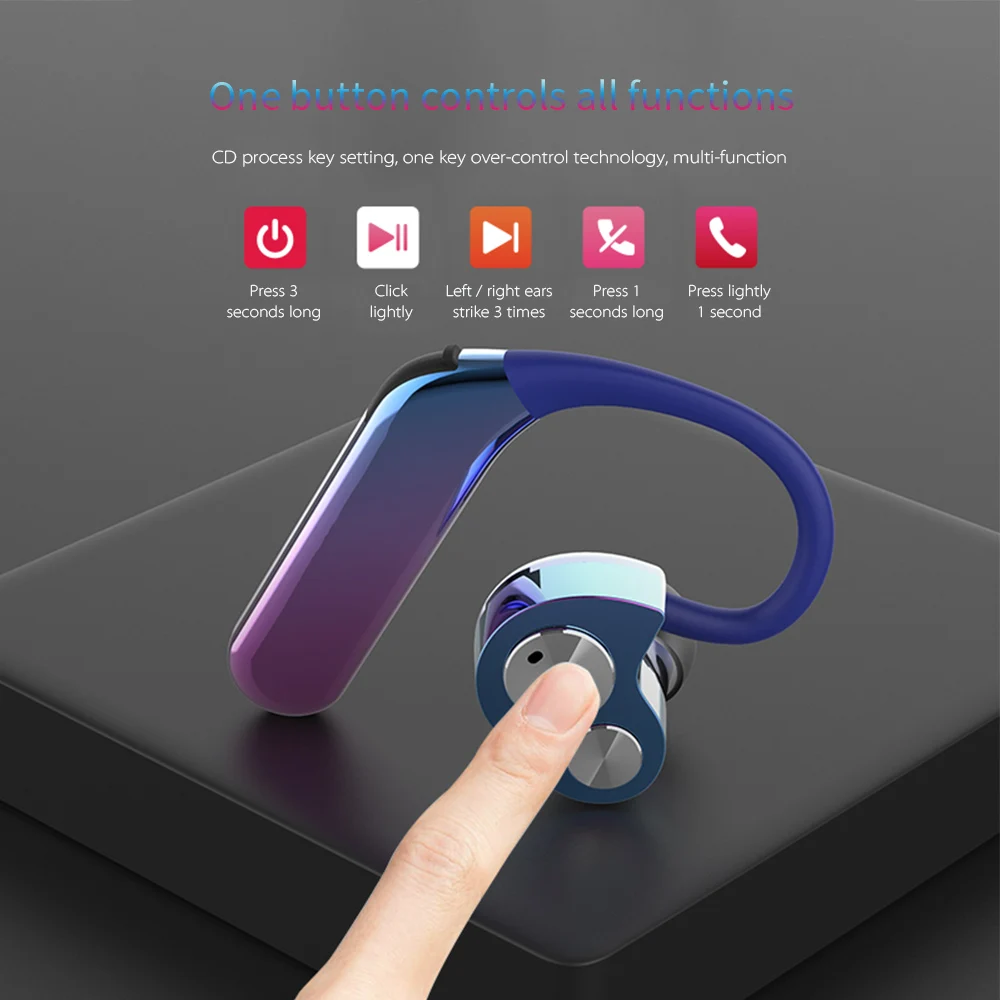 Caletop наушники-вкладыши TWS с Беспроводной наушники наушным креплением Bluetooth 5 0