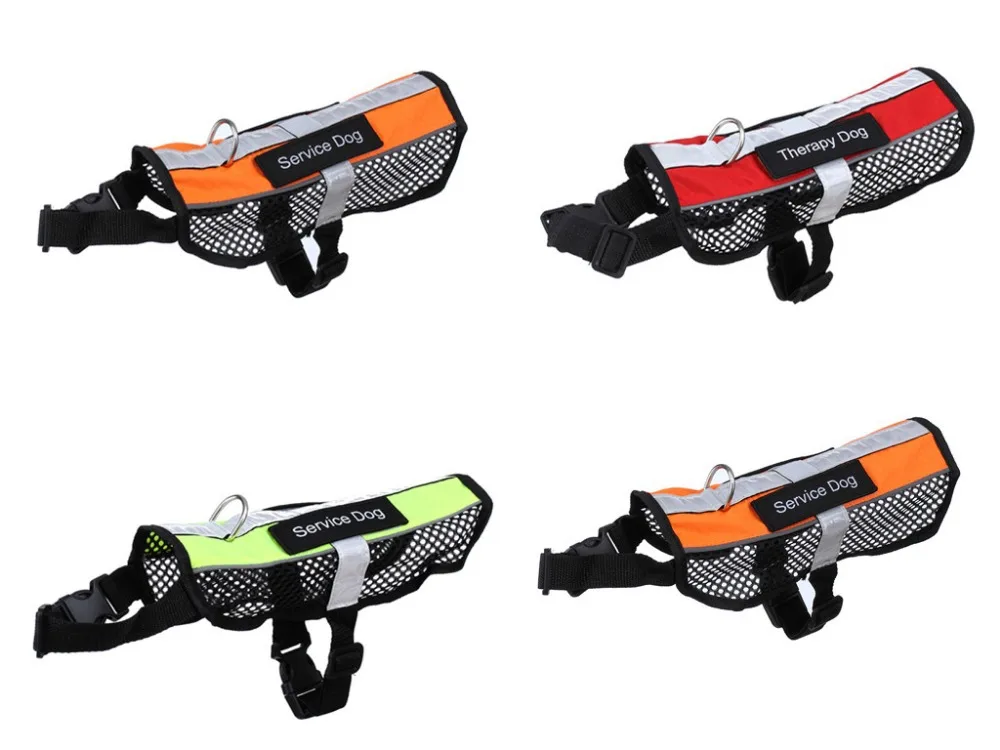 Услуги собаки новые Светоотражающие дышащий собачья шлейка жилетка сменная