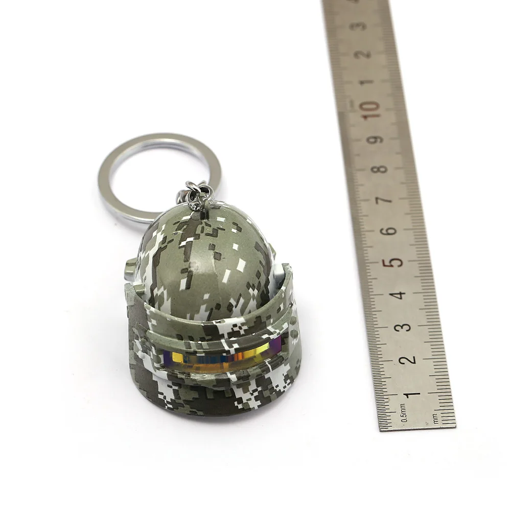 

HSIC Game Battleground PUBG Helmet Keychains Camouflage Open Keyrings Holder Level 3 Helmet Men Jewelry Wholesale