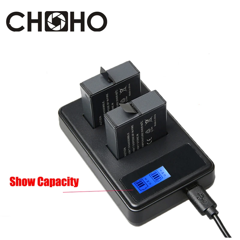 Двойное зарядное устройство кабель USB AHDBT501 AHDBT 501 ЖК дисплей с емкостью для Go Pro HERO 5