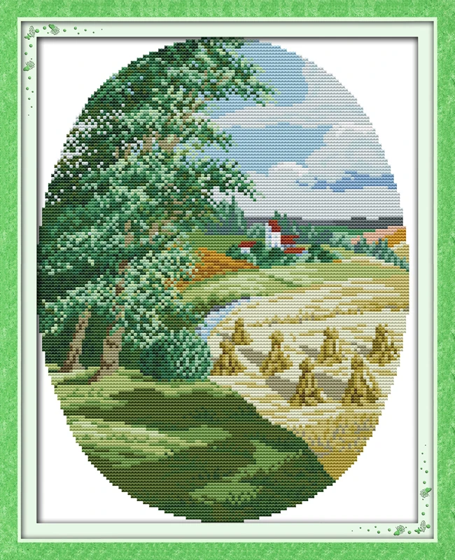 Деревенские сцены (лето) Рукоделие вышивка крестиком наборы вышивки точные