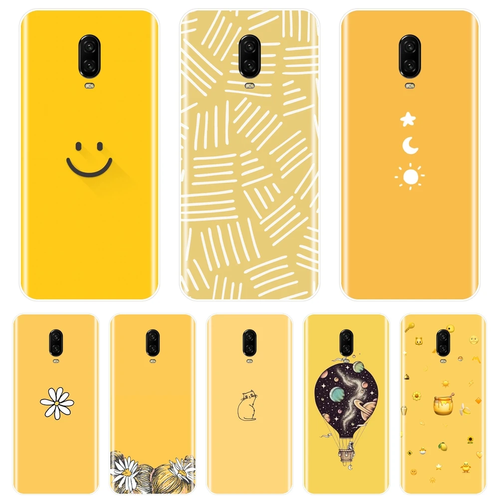 Задняя крышка для One Plus 6 6T 5 5T 3 3T желтая кошка девушка Звезда Луна Космос улыбка