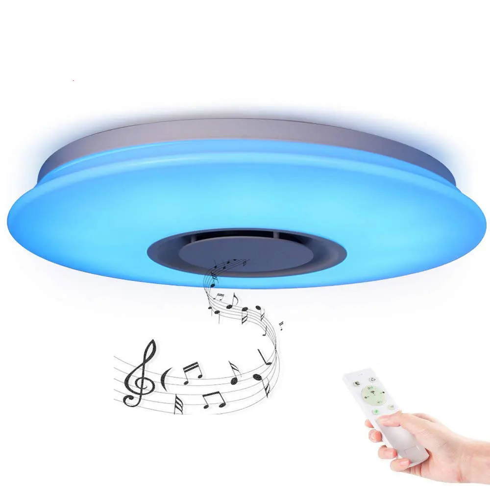 Светодиодный 24 Вт/36 Вт/48 Вт/72 Вт смарт Bluetooth Музыка затемнение RGB приложение и потолочный с дистанционным управлением огни спальни
