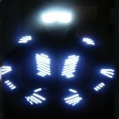 Новинка 2017 мужской светильник куртки перчатки очки модный Ds костюм Led наряд