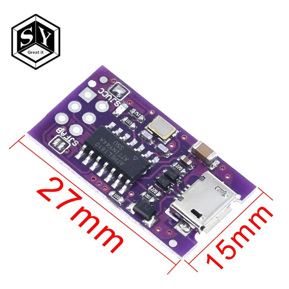 Микро usb Tiny AVR ISP ATtiny44 ATTiny45 ATTiny85 USBTinyISP программатор модуль IDE Bootloader микроконтроллер