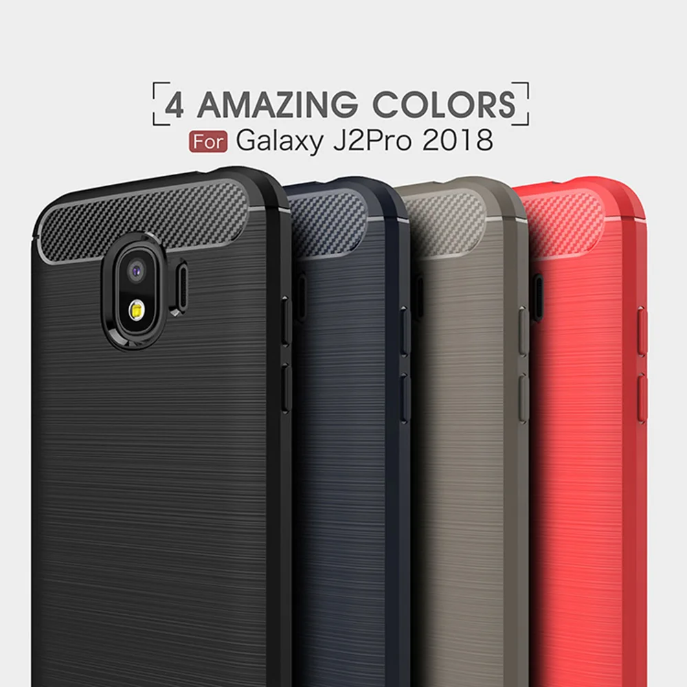 Мягкий чехол из углеродного волокна для Samsung Galaxy J2 Pro 2018 чехлы телефонов J250F ZGAR |