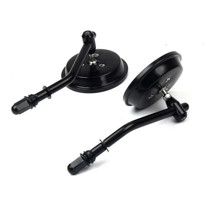 Одна пара Универсальные круглые мотоциклетные зеркала заднего вида 8 мм|Зеркала