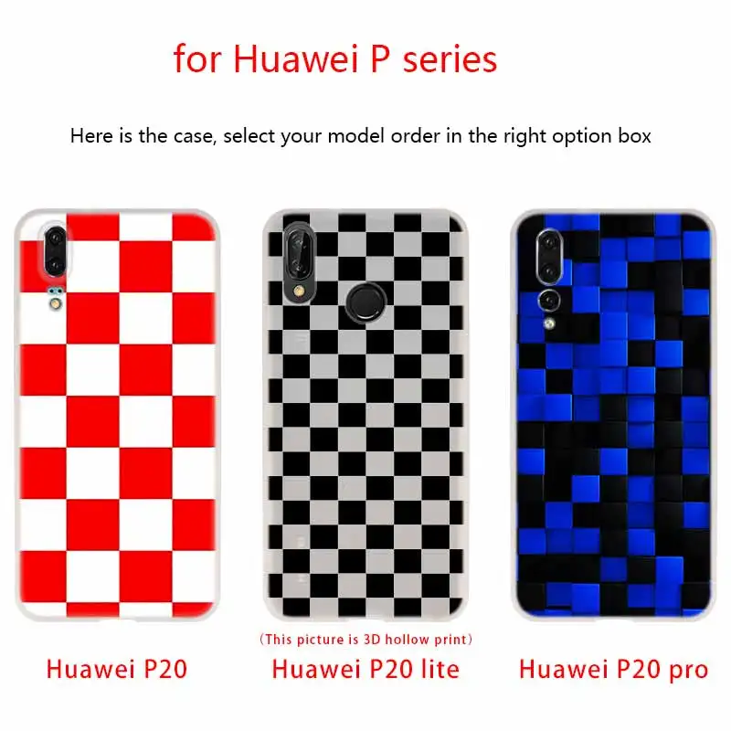 Чехол MLLSE в шахматную клетку силиконовый мягкий чехол из ТПУ для Huawei P30 P20 Pro P10 P9 P8