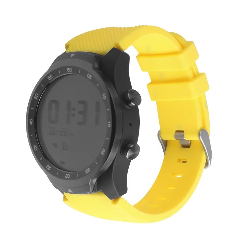 Силиконовый браслет SIKAI 22 мм для Ticwatch Pro моющийся ремешок для Ticwatch Pro samsung gear S3 huawei GT Magic Amazfit GTR 47 мм - Цвет: Цвет: желтый