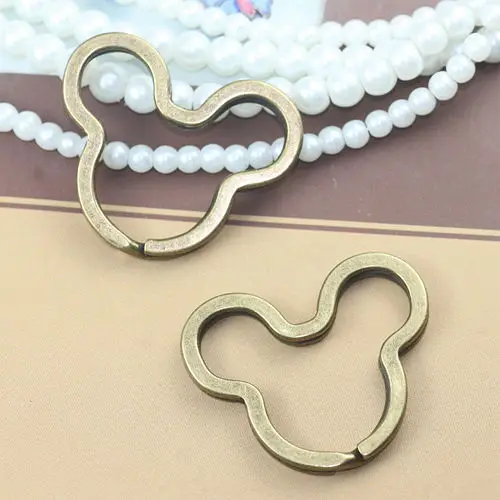 Antique Bronze tone Metal Cute Cartoon Key Holder Split Rings Ring Chain Keyfob Accessories DIY Findings | Украшения и аксессуары