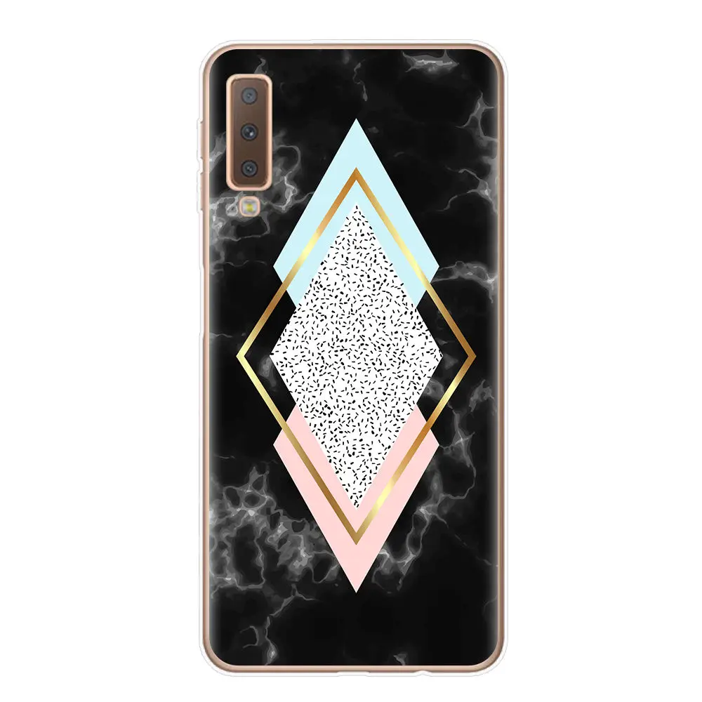 Геометрический мраморный чехол RUIXKJ для Samsung Galaxy A3 A5 A7 2016 2017 A520 мягкий из ТПУ A6 A8 Plus