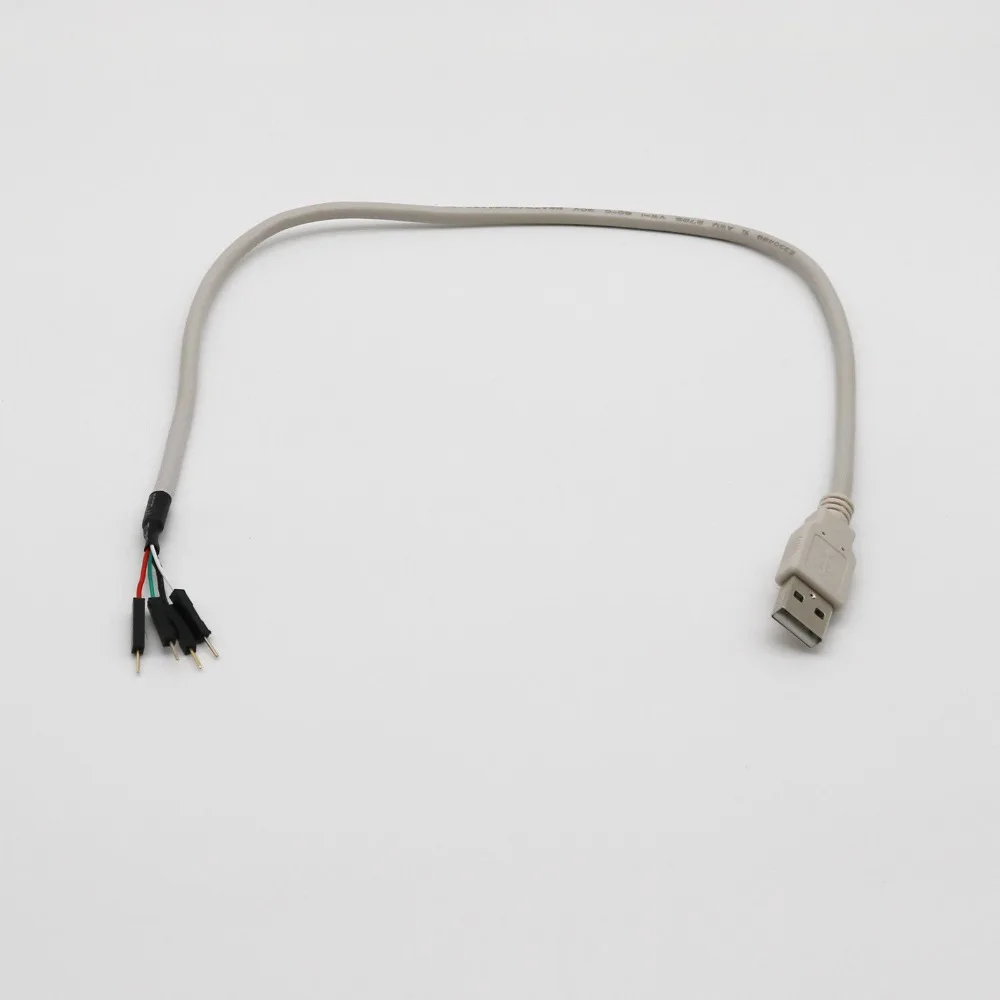 10 шт. 40 см USB 2 0 тип А штекер к 4 контактам 54 мм корпус Адаптер кабель Белый |