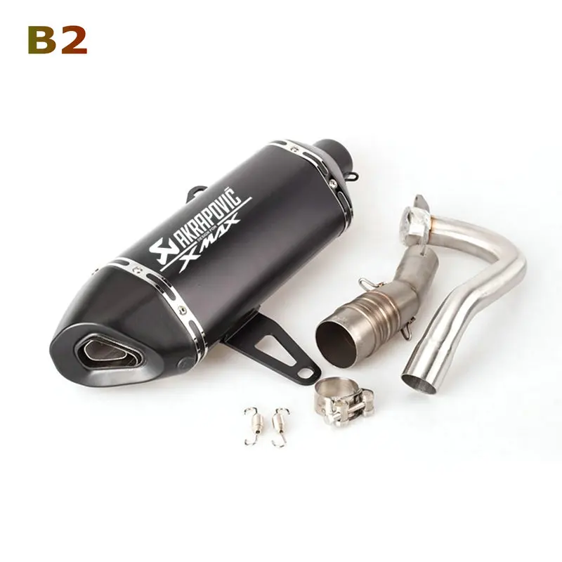 B2 Akrapovic выхлопной мотоцикл Xmax 250 модифицированный выхлоп глушитель Xmax 300 слипоны для YAMAHA Xmax серии скутеров - Цвет: B2