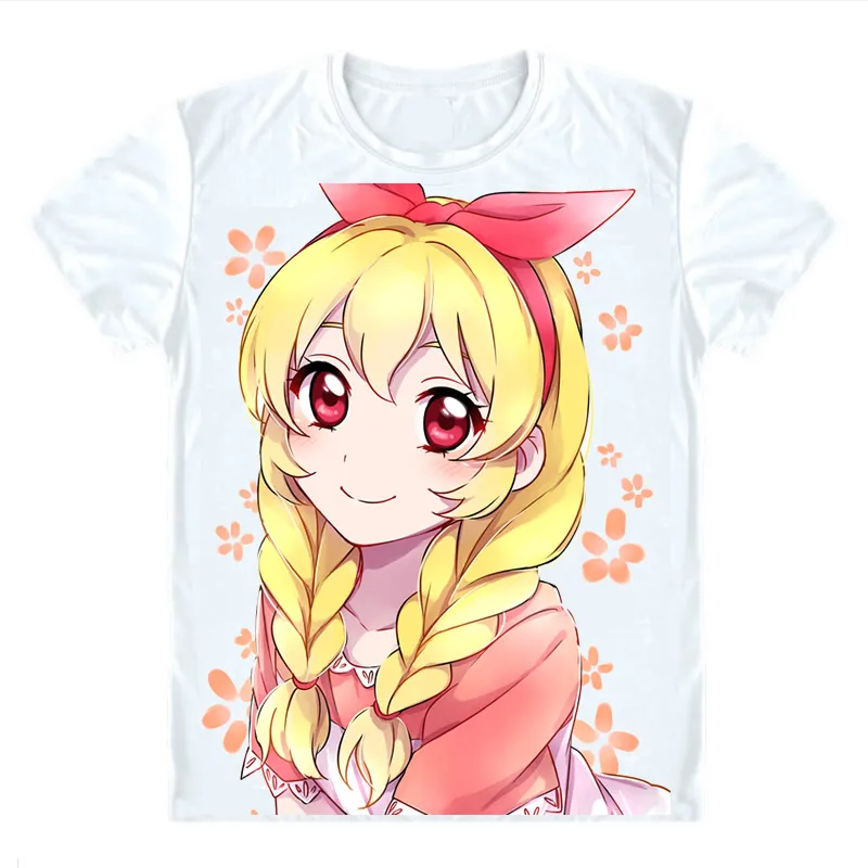 Футболки Hoshimiya Ichigo рубашки с коротким рукавом в разных стилях Aikatsu! Рубашка для
