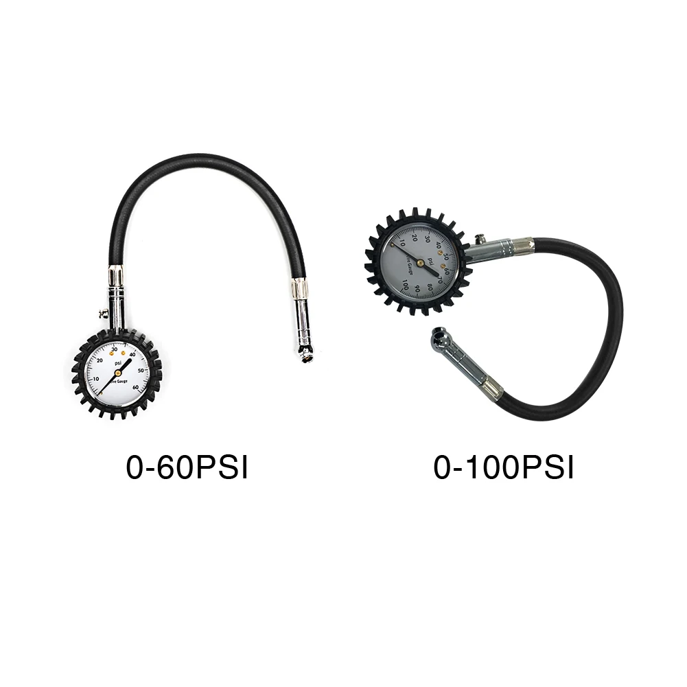 60/100psi Car Motorbike Pointer Alloy Anti Slip Tire Pressure Gauge Measure Portable Professional Easy Operate Rubber Case | Автомобили и