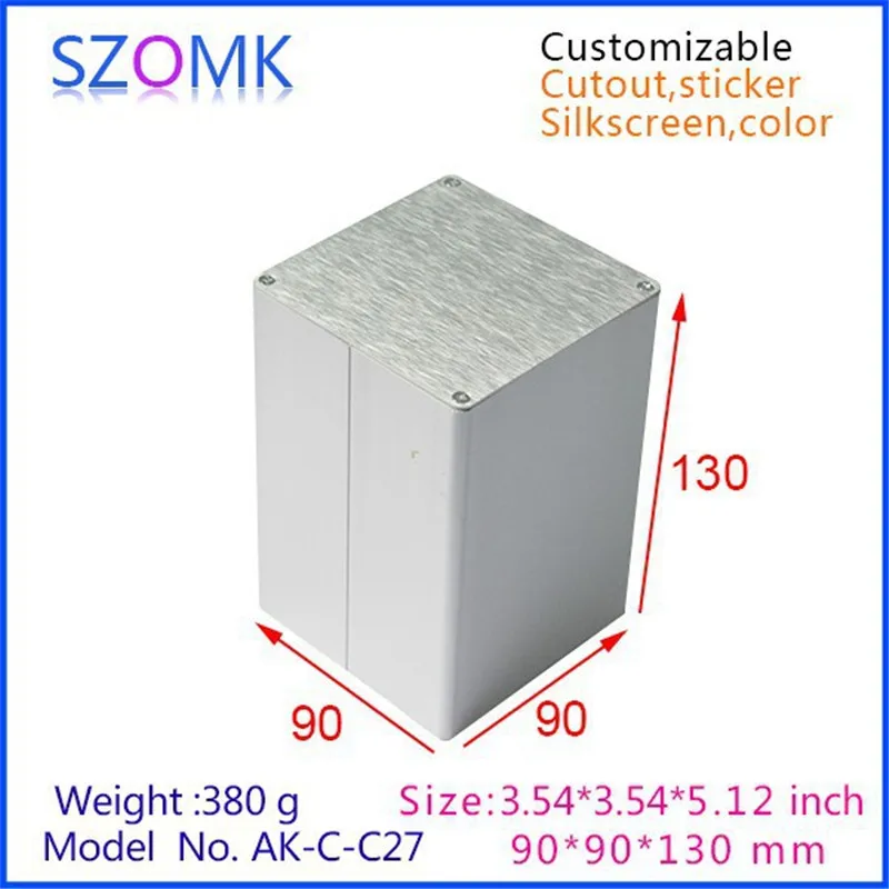 10 pcs 90*90*130mm szomk electronics aluminum project housing enclosure enclosures for pcb switch box | Обустройство дома