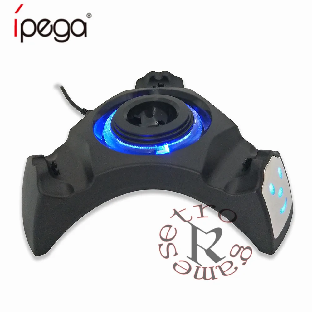 4 в 1 треугольная синяя светодиодный зарядная док-станция для PS Move Motion Playstation PS4 Slim