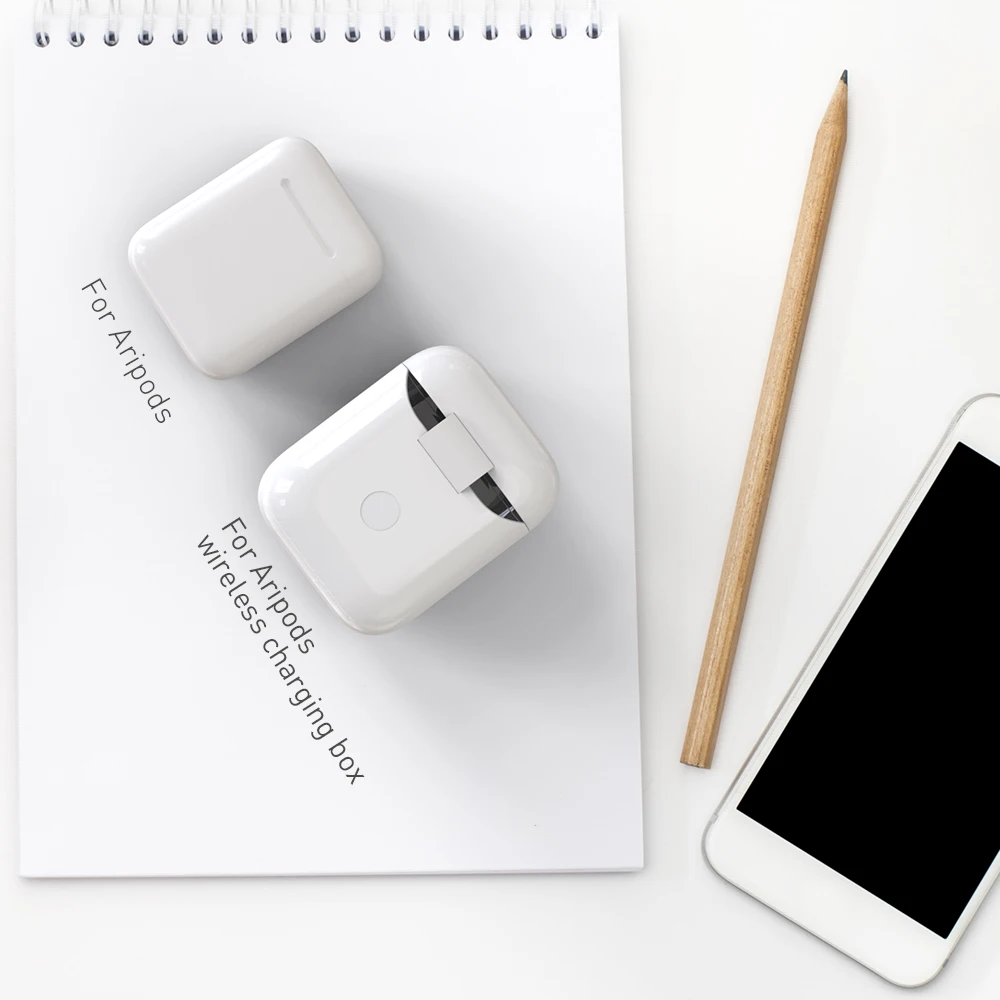 KEYSION QI беспроводной зарядный чехол для наушников AirPods роскошный Поликарбонат