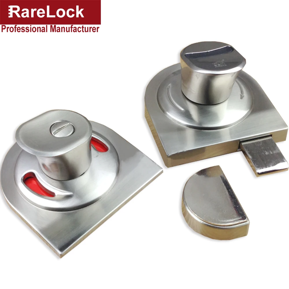 

Toilet Door Lock Hardware DIY Easy to Install Red/Green Indicator Bathroom Accessories