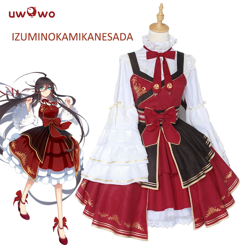 Женский костюм для косплея UWOWO Izuminokami Kanesada Touken Ranbu онлайн джемпер JSK юбка