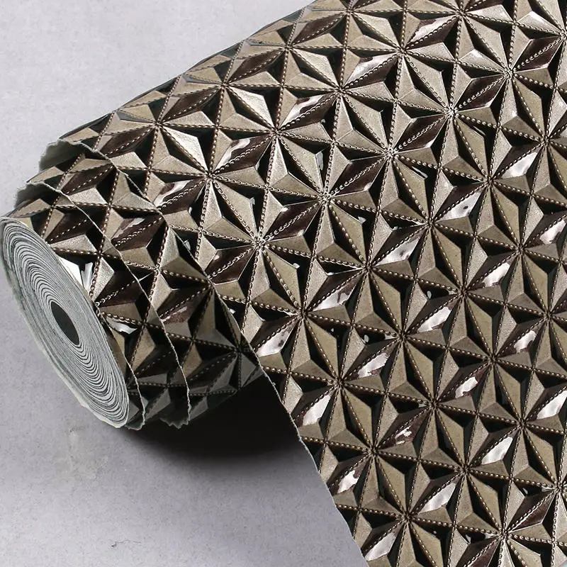 Современные 3D кожаные дизайнерские обои для гостиной, декоративные обои для ТВ, настенные наклейки, мебель для ремонта, кожа, само adhes - Цвет: 2096-6Light coffee