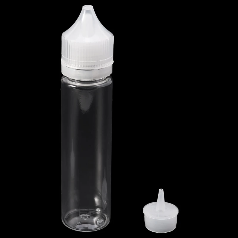 60ml Дорожная бутылка 10 мл-120 мл ПЭТ пластиковая пустая капельница прозрачная бутылка для воды с длинным наконечником - Цвет: 60ml