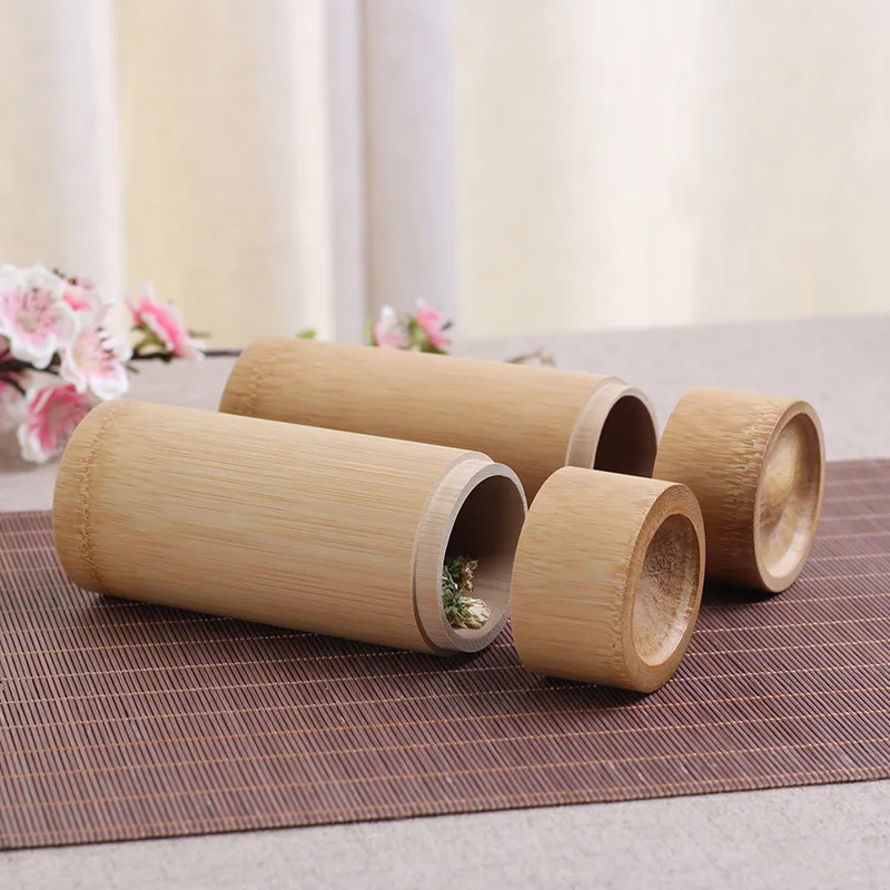 Банки для чая из бамбука 6 х16 см | Дом и сад