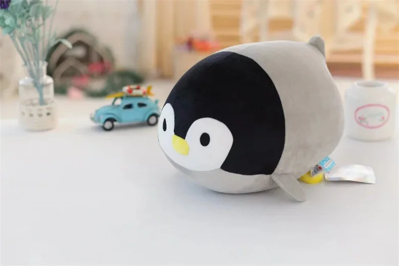 

cute plush gray penguin toy cartoon penguin doll gift about 20cm 2599