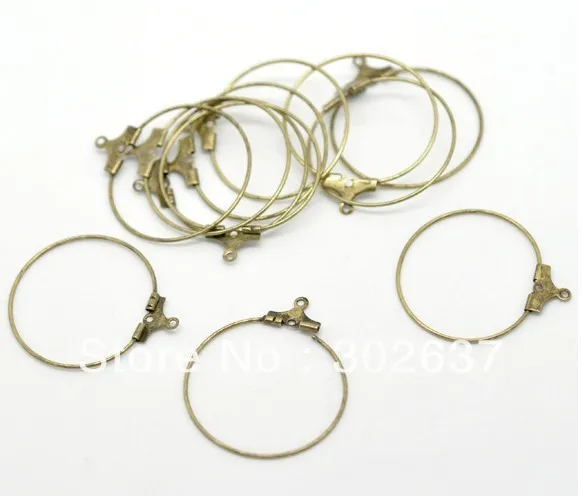 Бесплатная доставка 100 шт. Φ обруч Серьги Подвески 44 мм #22655|earring charms|earrings antiquecharm