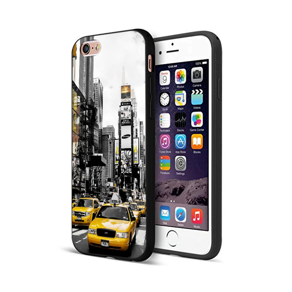 Черный чехол из ТПУ для iphone 5 6 6s 7 8 plus x 10 силиконовый XR XS 11 pro MAX NYC Нью Йорк|Бамперы| |