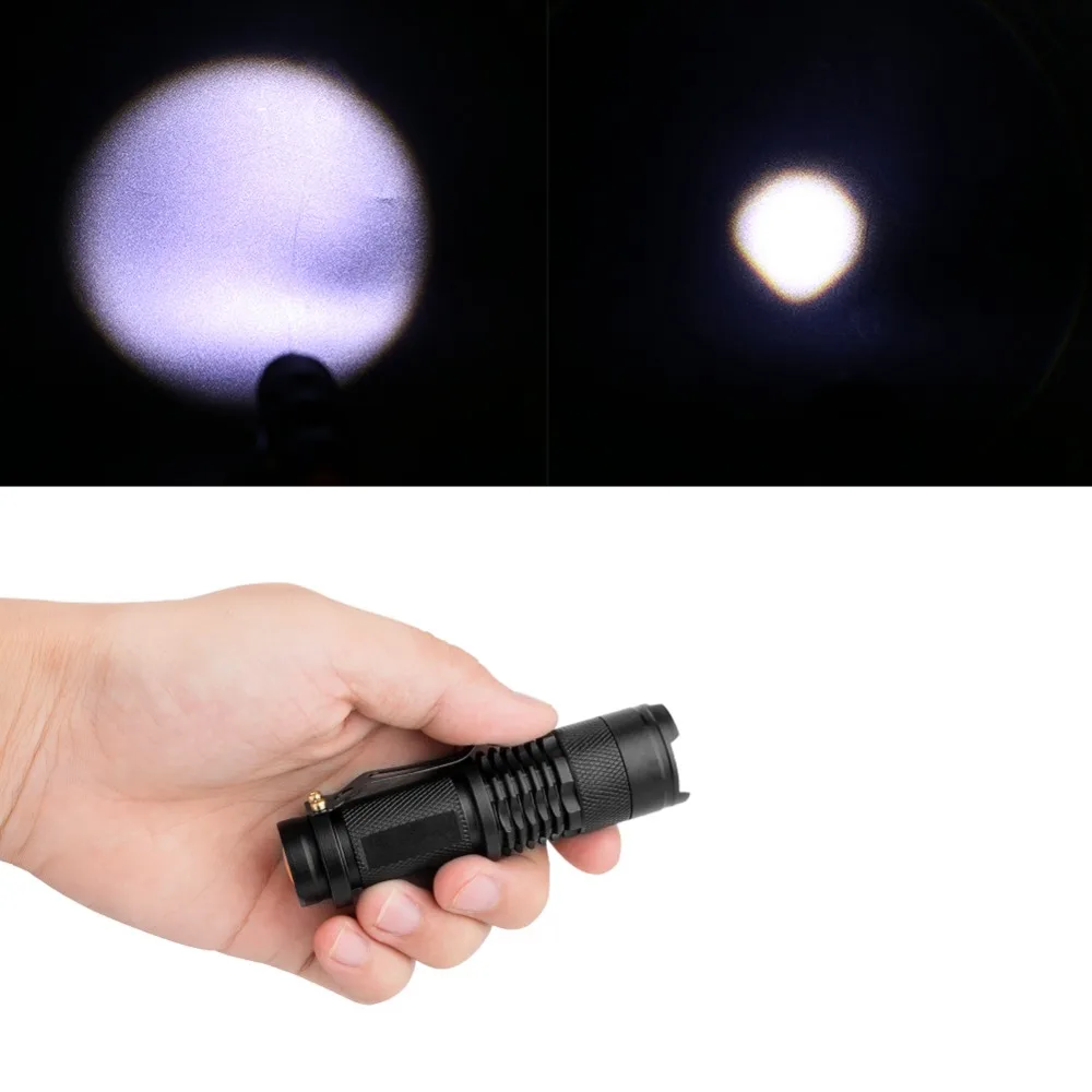 5 цветов 2000lm портативный мини-фонарик 3 режима Q5 светодиодный фонарь с зумом AA/14500 регулируемый фокус водонепроницаемый удобный фонарь
