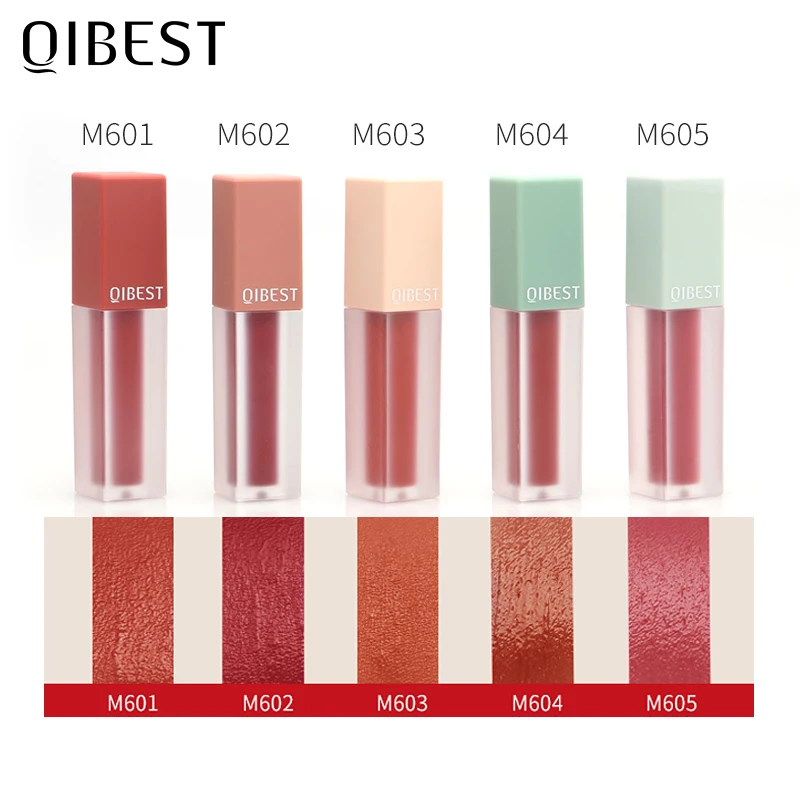 5 цветов жидкий матовый красный блеск для губ сексуальная красная женская