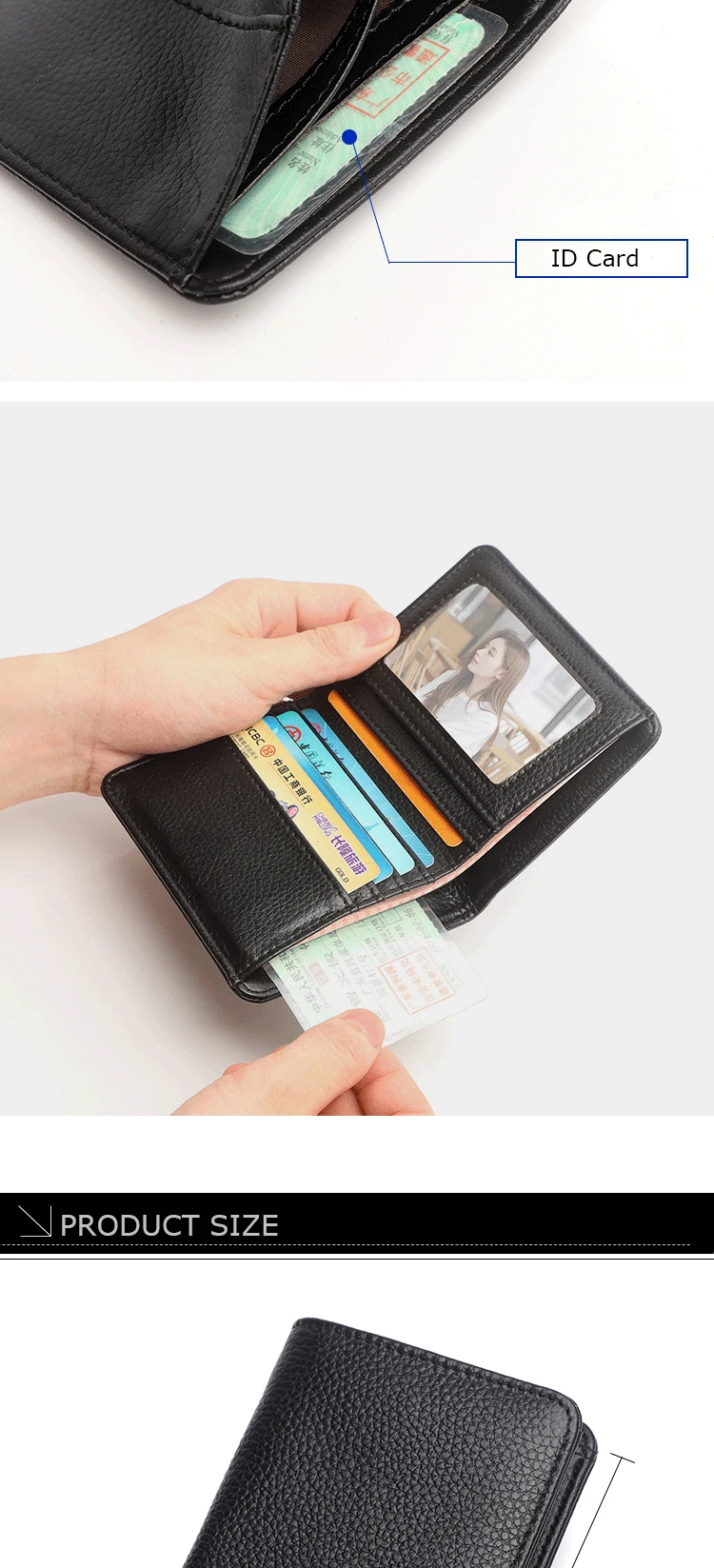 Fashion New Men's Wallet Genuine Leather Men Purse Small Wallet Short Men Card Holer Wallet Cowhide Soft Money Bag For Male