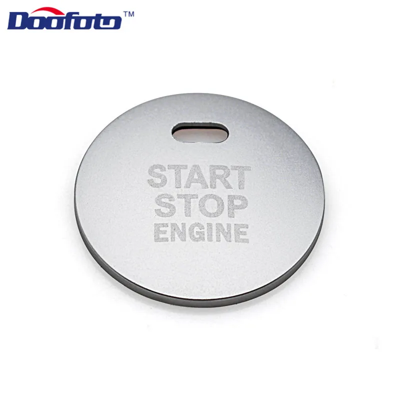 Button Cover Silver Doofoto стайлинга автомобилей оболочки машина заводится остановить двигатель насадки на пуговицы Авто украшения кольца Чехол для Mazda 3 6 2 CX-5 CX-9 CX-3 MX-5 CX4 - Цвет: Button Cover Silver