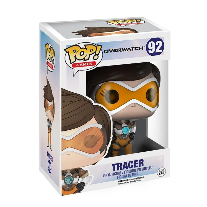 With box-92 Funko Pop Hot Game OW Rye Pioneer Vanguard#93 жнец смерти#92 Tracer#97 Winston Widowmaker Soldiers может Модель фигурка игрушка подарок - Цвет: With box-92