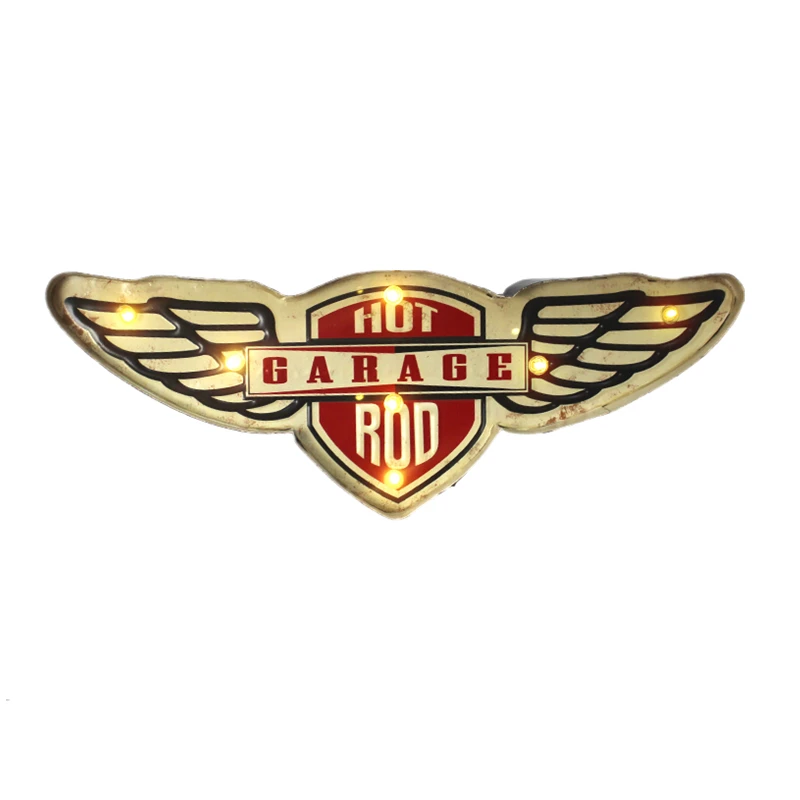 The Wings винтажный домашний декор горячий гаражный неоновый настенный светильник
