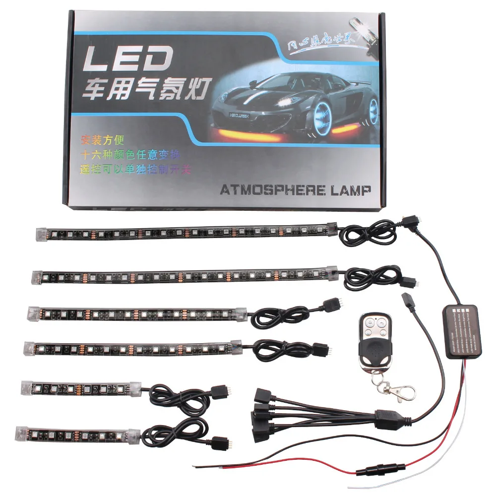 6X светодиодный светильник с полосками для мотоцикла и автомобиля воздушный