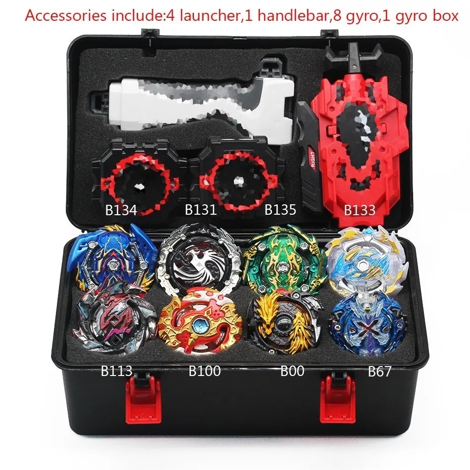 B07 Hot B140 Beyblade Burst Bey Blade Toy Metal Funsion Bayblade Set Storage Box With Handle Launcher Plastic Box Toys For Children - Цвет: B07