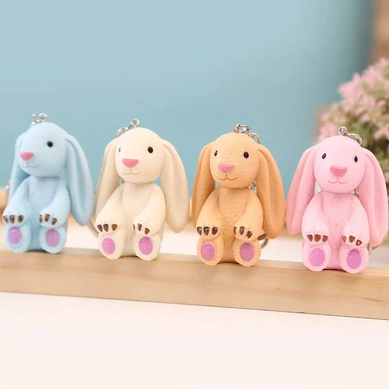 2019 Поп мультфильм Милая Конфета из смолы цвет кролик брелок для девочек школьный