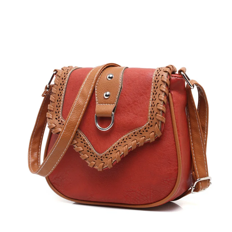 Женская сумка через плечо плетеная коричневая в этническом стиле модель NWW02 2019