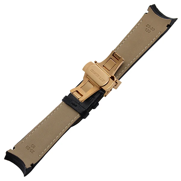 Сапоги из натуральной кожи до середины икры ремешок рифленая полоска для Tissot 1853 T035 ремешок для наручных часов бабочкой Туфли с ремешком и пряжкой запястье браслет 22 мм 23 мм 24 мм