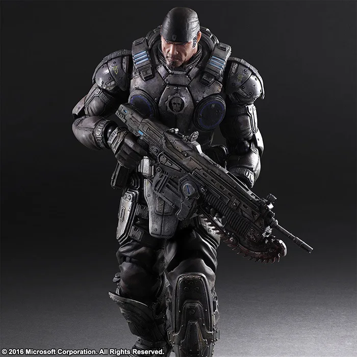 Play Arts Kai PA Marcus Fenix игра Gears of War 3 Machine экшн фигурка Коллекционная модель игрушки 27