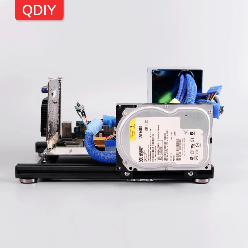 QDIY PC JMK6 мини ITX открытый Обнаженная голая Рама Алюминиевый корпус
