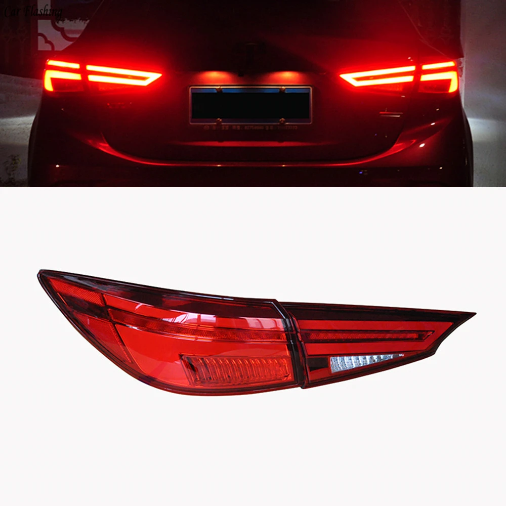 Автомобильная проблесковая 2 шт. для Mazda3 Axela хвост светильник s Mazda 3 M3 светодиодный фонарь светильник светодиодный задний фонарь Certa хвост светильник