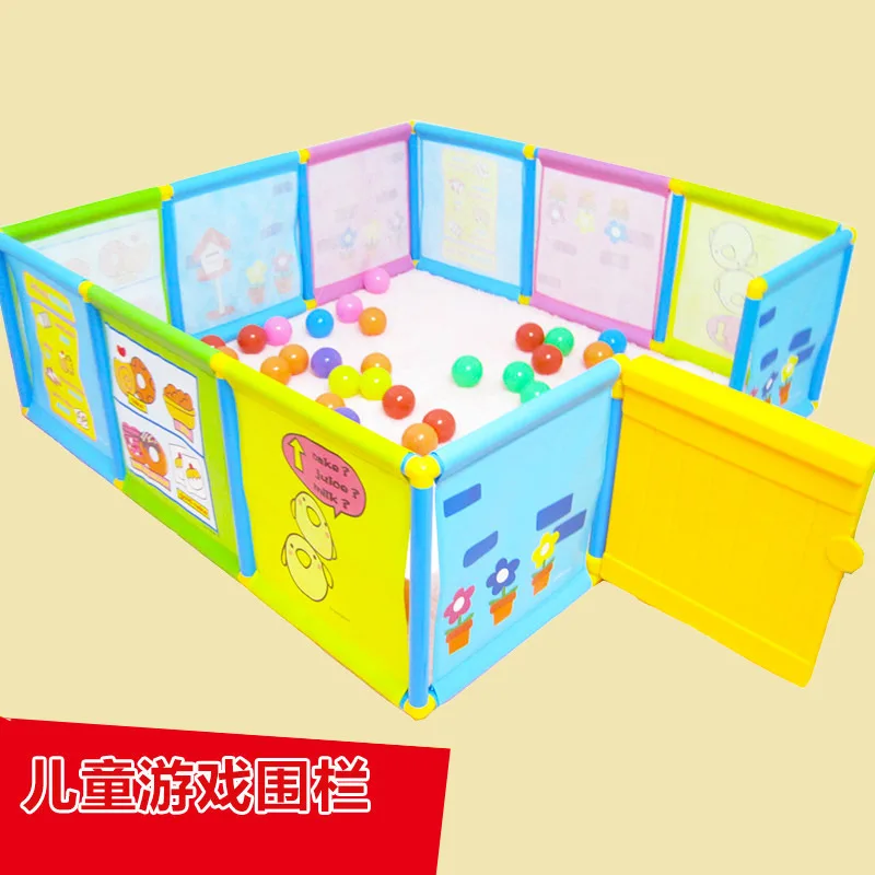 Foldable Children's Play Fence Dollhouse Ocean Ball Pool Game Room Guardrail Children Baby Playpen Tent Play Yard
