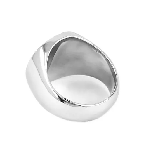 Wholesale Irregular Pentagon Ring 316L Stainless Steel Jewelry Silver Color Fashion Carved Motor Biker For Women SWR0651A | Украшения и