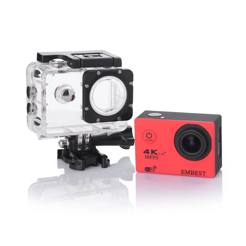 Экшн камера EMBEST F60 / F60R Ultra HD 4K Wi Fi 1080P/60fps 2 0 ЖК дисплей 170D Водонепроницаемая