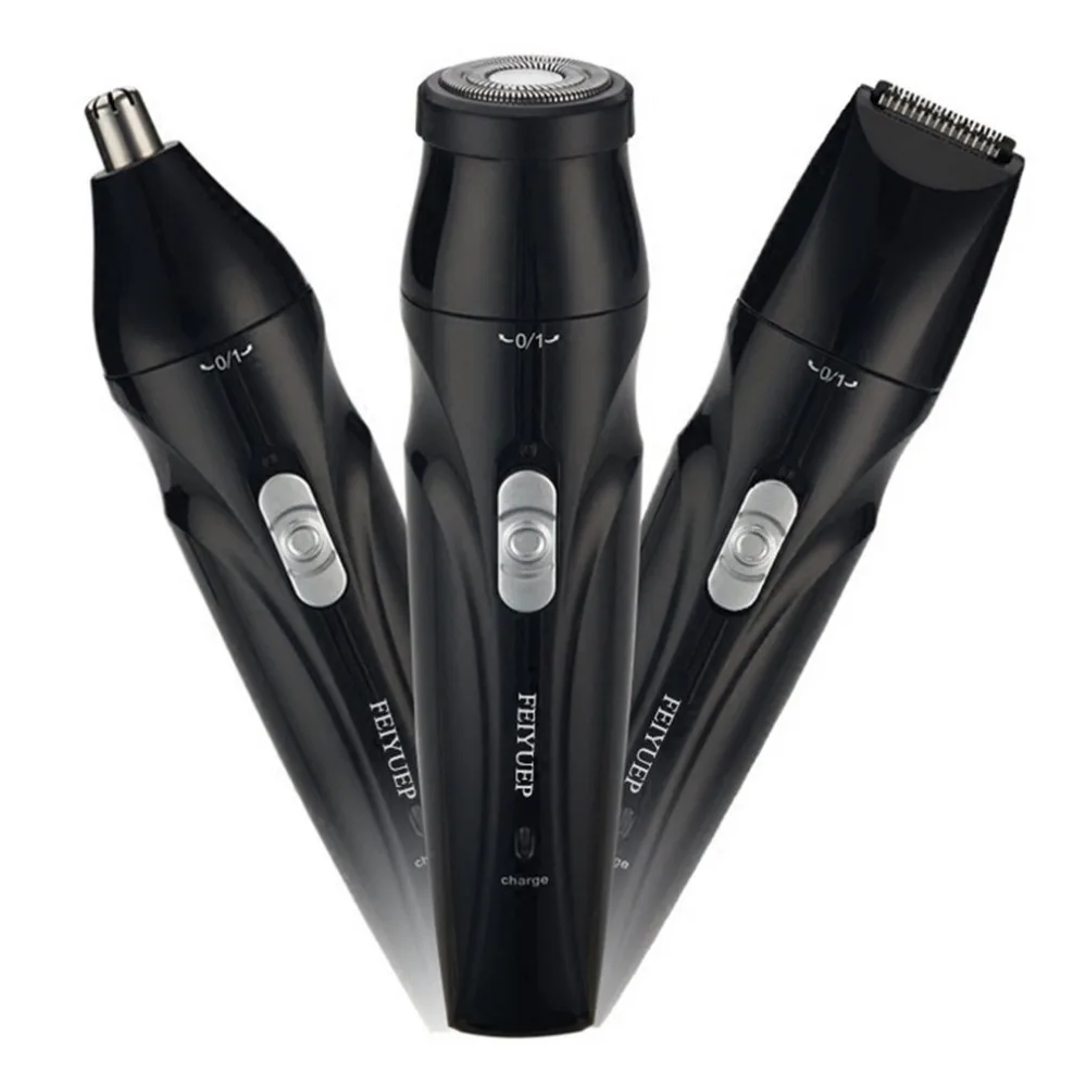 Многофункциональная электробритва для бороды 3-в-1 с зарядкой от USB портативный